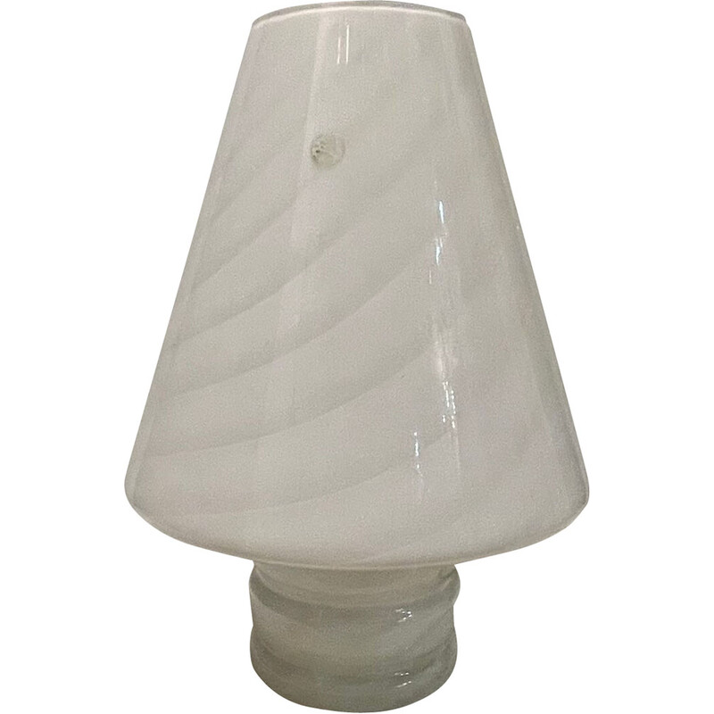 Lampe de table vintage en verre de Murano par Venini