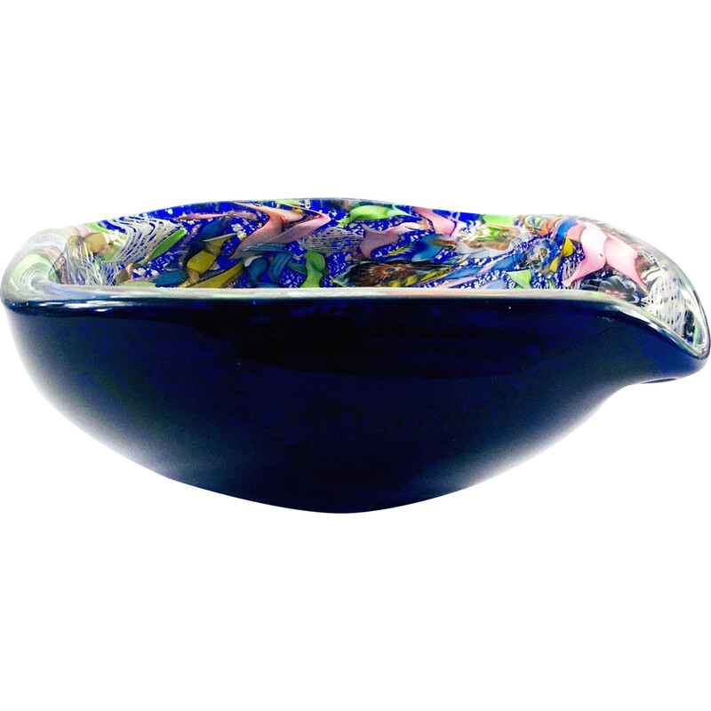 Vintage Murano art glass bowl by Dino Martens for Aureliano Toso, Italy 1960s