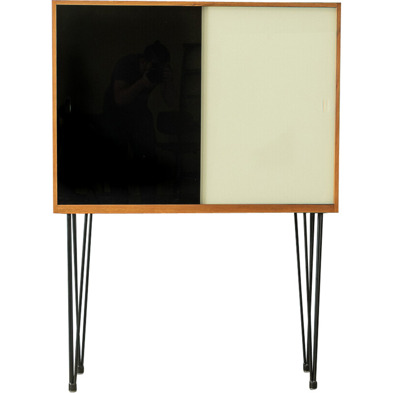 Vintage walnut veneer bar cabinet by Franz Ehrlich, Germany 1950s