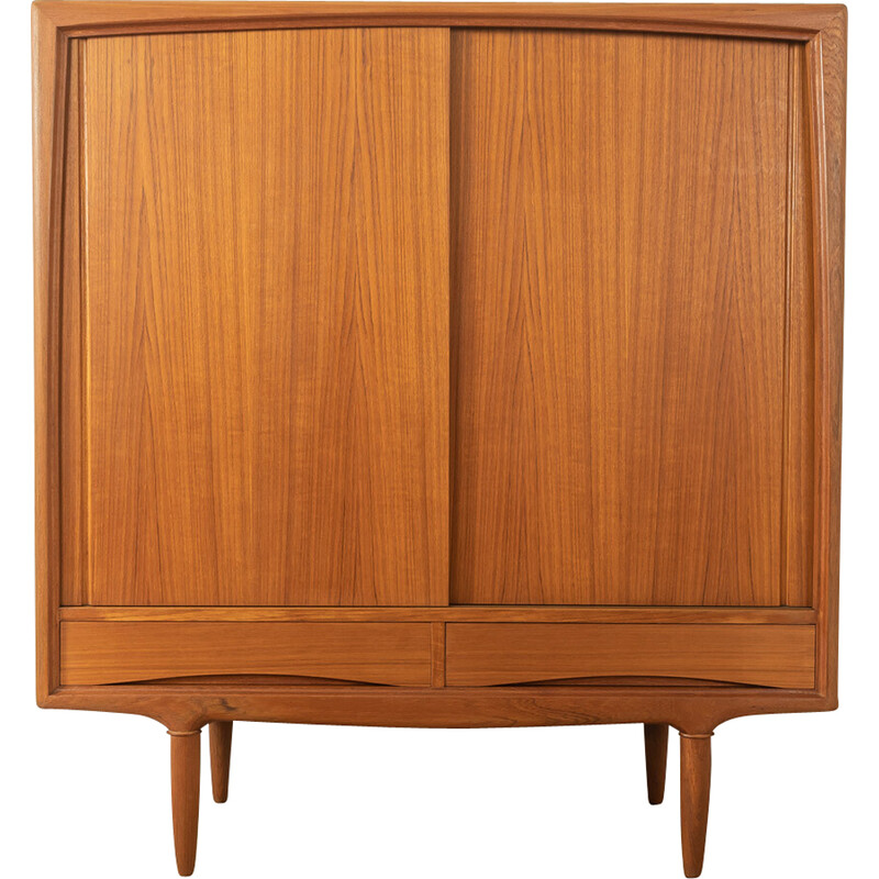 Vintage teak veneer highboard by Aco Møbler pour Axel Christensen, 1960s