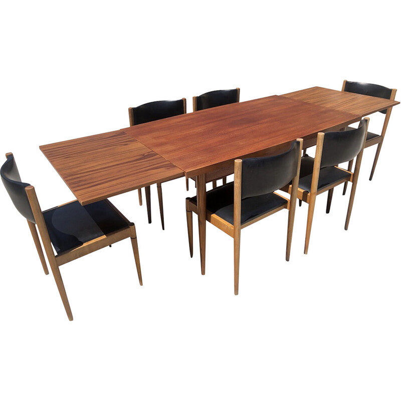 Scandinavian vintage teak dining set, 1965