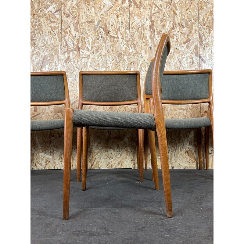 Conjunto de 6 cadeiras de teca vintage de Niels O. Möller para J.L. Moller's, 1960