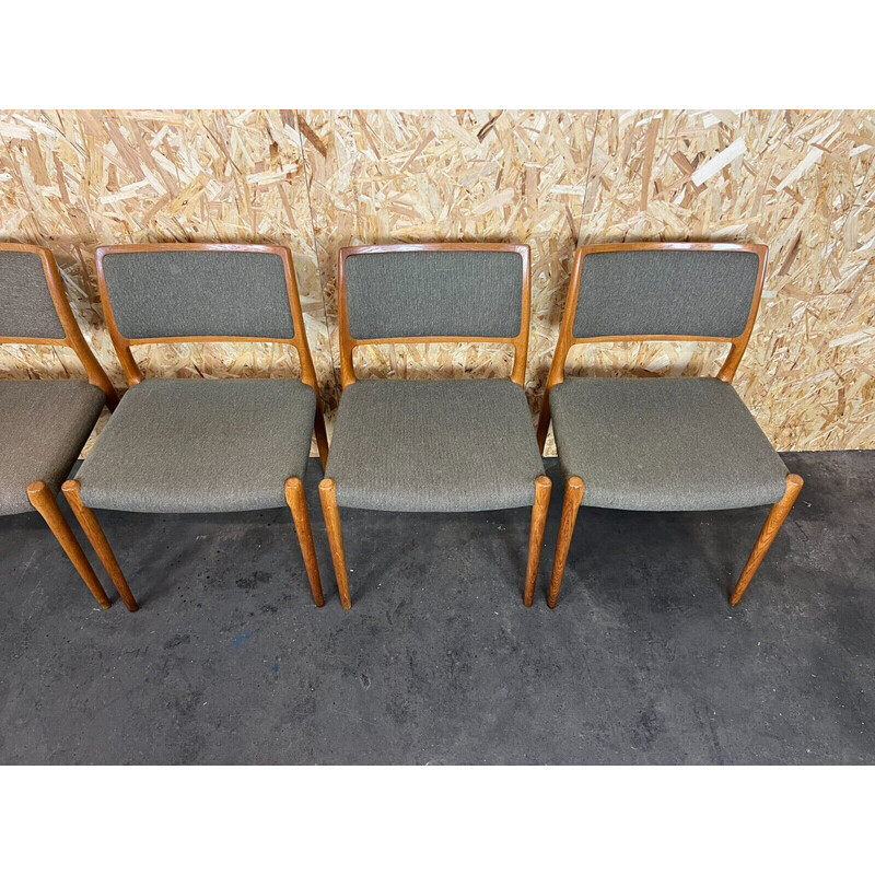 Ensemble de 6 chaises vintage en teck par Niels O. Möller pour J.L. Moller's, 1960
