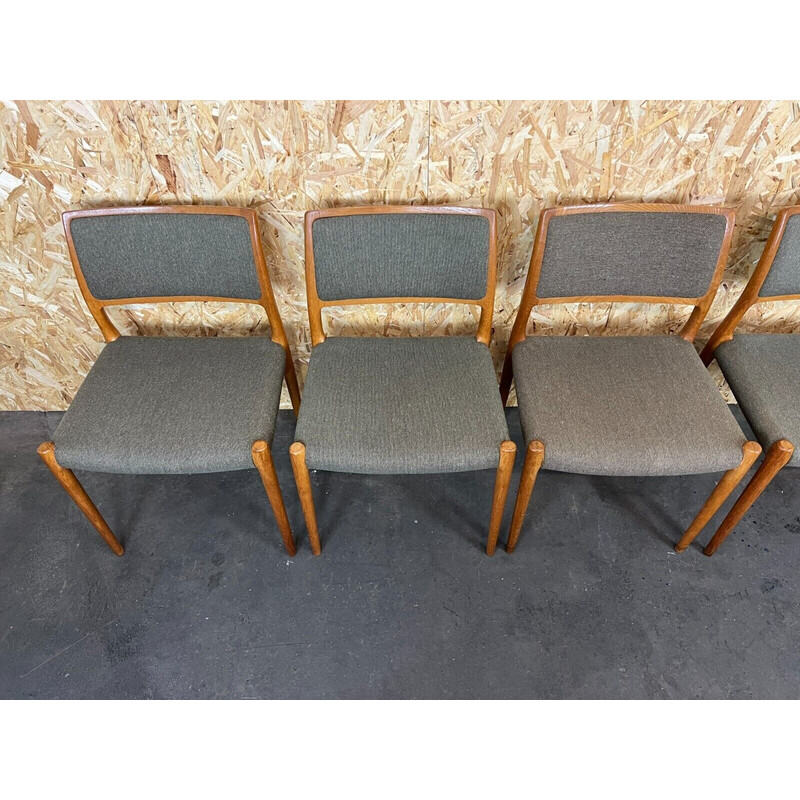 Ensemble de 6 chaises vintage en teck par Niels O. Möller pour J.L. Moller's, 1960