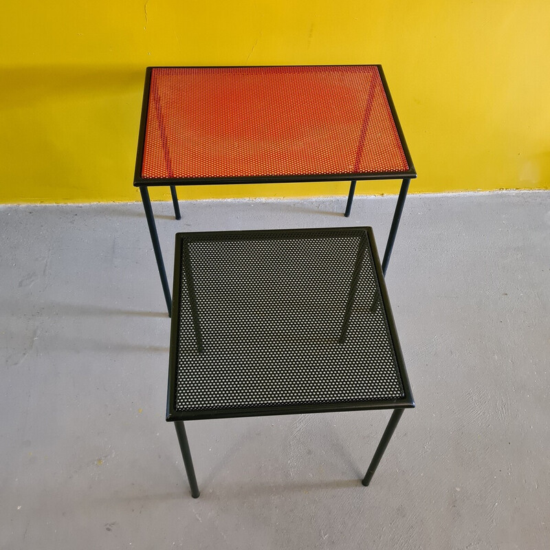 Paire de tables d'appoint vintage en métal de Floris Fiedeldij pour Artimeta, 1950-1960