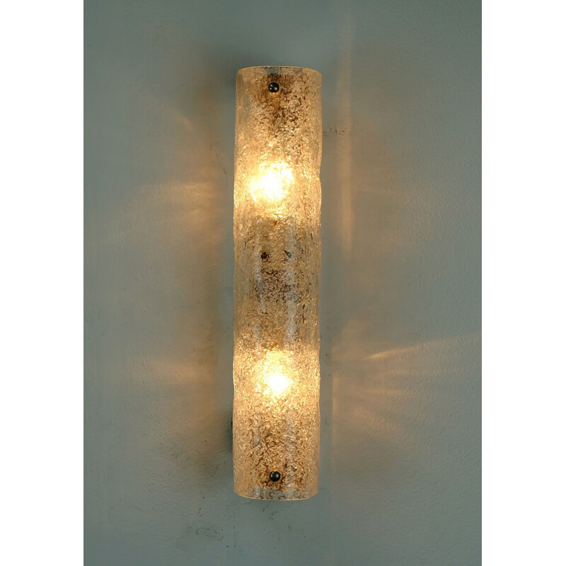 German Kaiser Leuchten wall lamp in frosted glass - 1960s