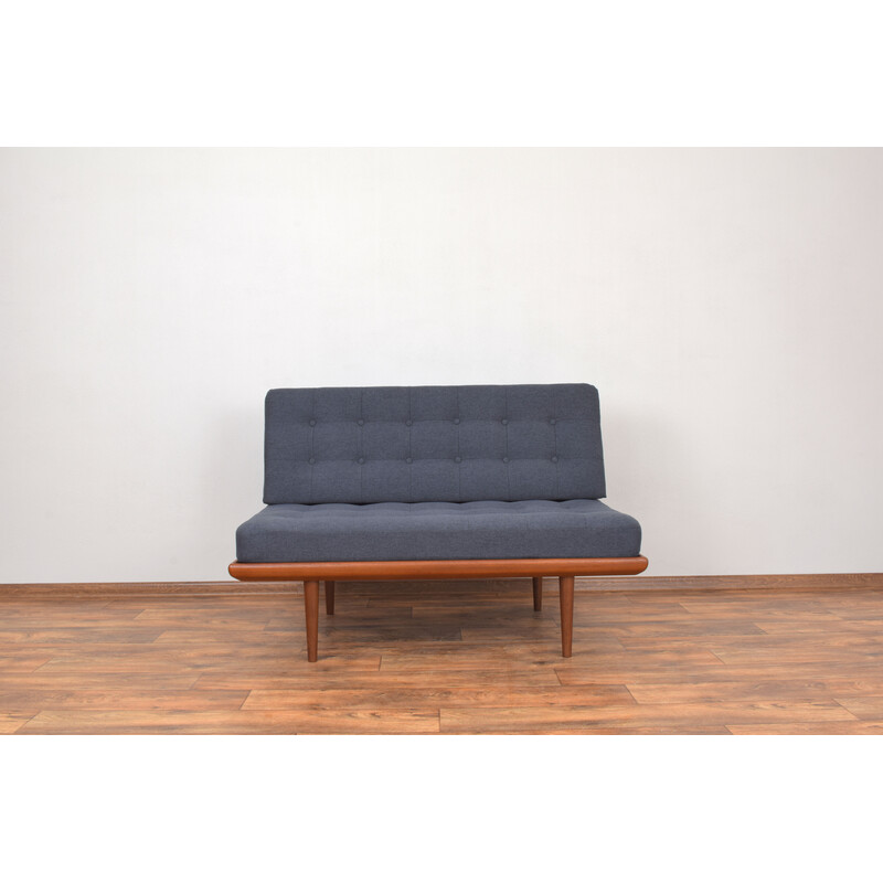 Pair of vintage Minerva teak sofa-bed by Peter Hvidt and Orla Mølgaard-Nielsen for France and Søn, 1950s