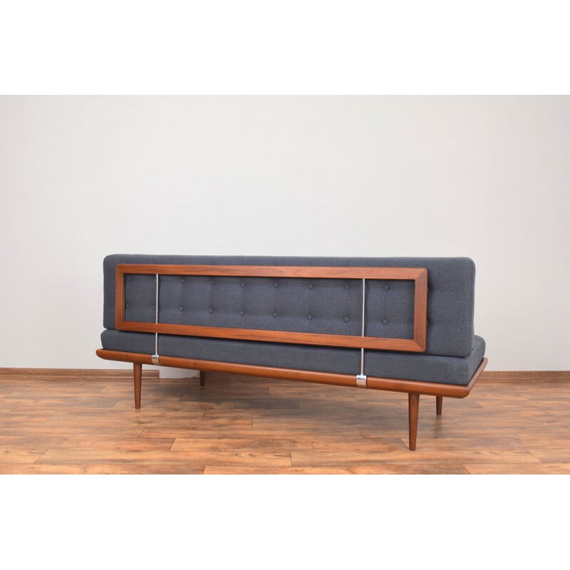 Pair of vintage Minerva teak sofa-bed by Peter Hvidt and Orla Mølgaard-Nielsen for France and Søn, 1950s