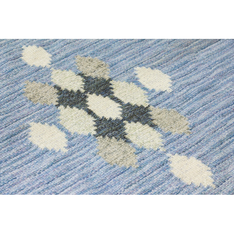 Swedish "rolakan" flatwoven carpet, Ingegerd SILOW - 1950s