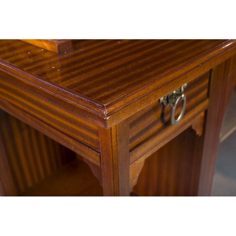 Art Nouveau vintage mahogany display cabinet