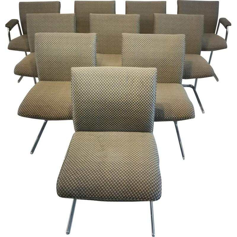 Set of 10 vintage "Delphi" chairs by Boss Design