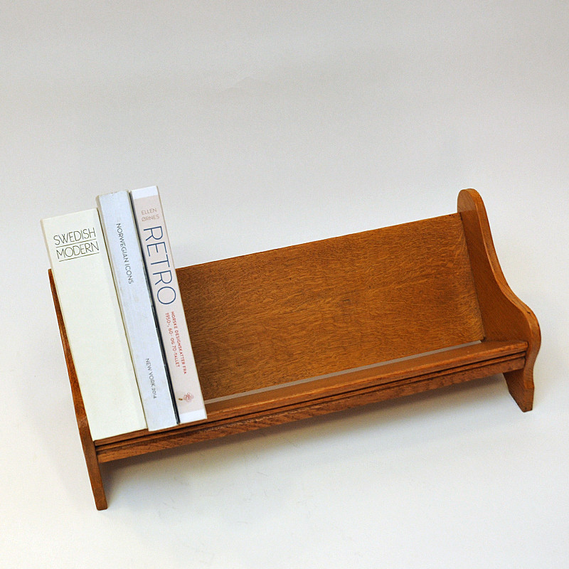 Vintage oakwood book shelf, 1930s