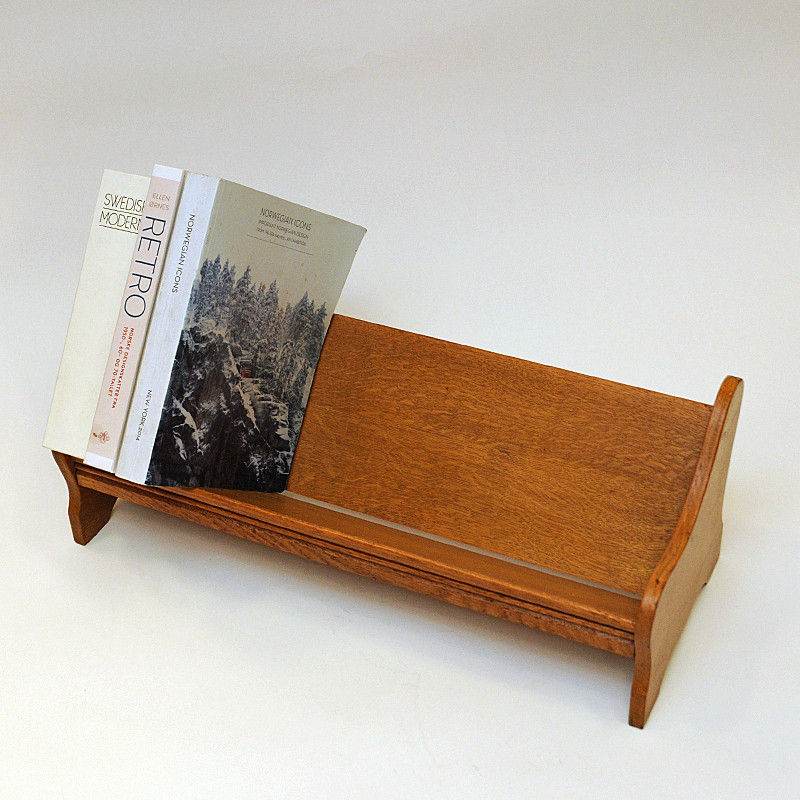 Estantería vintage de madera de roble para libros, años 30