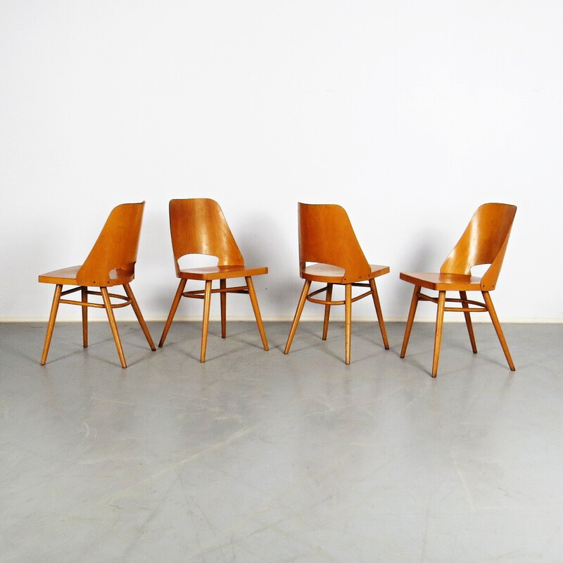 Conjunto de 4 cadeiras vintage por tonelada