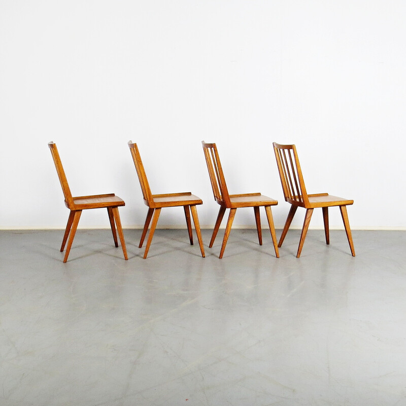 Set of 4 vintage dining chairs by Uluv