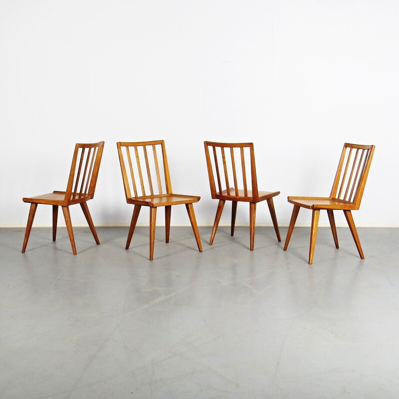 Set of 4 vintage dining chairs by Uluv