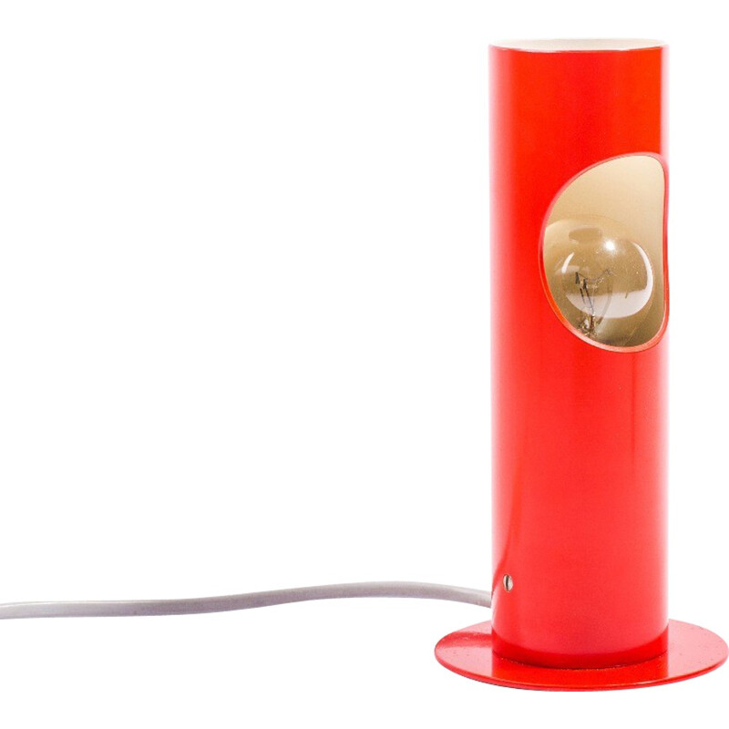 Napako mid-century red table lamp, Josef HURKA - 1950s