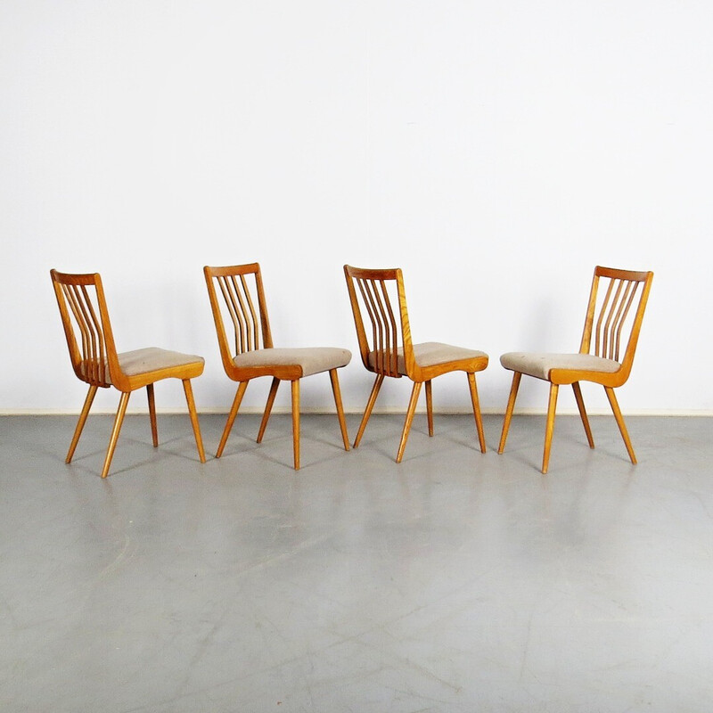 Set of 4 vintage dining chairs by Uluv