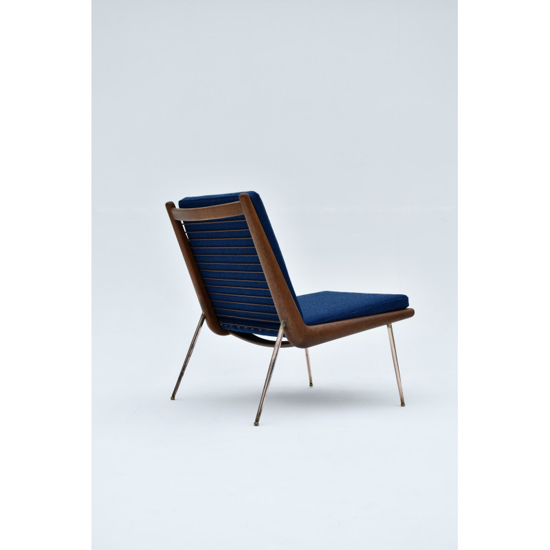 Vintage model 134 Boomerang armchair by Peter Hvidt and Orla Molgaard Nielsen for France and Daverkosen