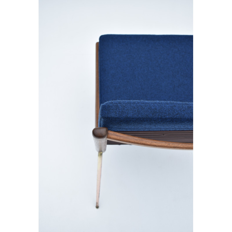 Vintage model 134 Boomerang armchair by Peter Hvidt and Orla Molgaard Nielsen for France and Daverkosen