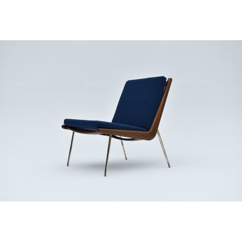 Vintage model 134 Boomerang armchair by Peter Hvidt and Orla Molgaard Nielsen for France and Daverkosen