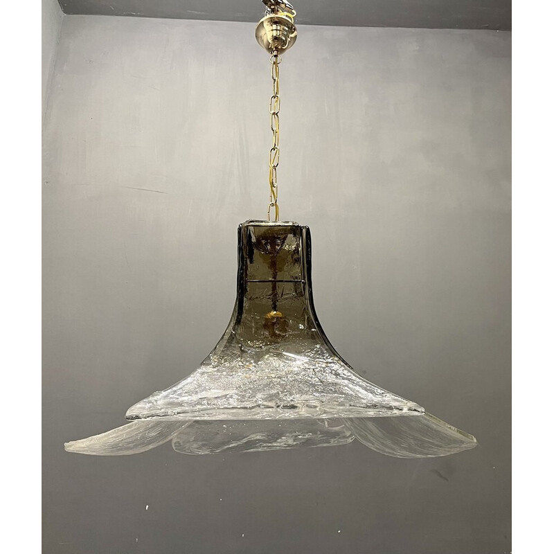 Lampadario vintage in vetro di Murano di Carlo Nason per Mazzega, 1970