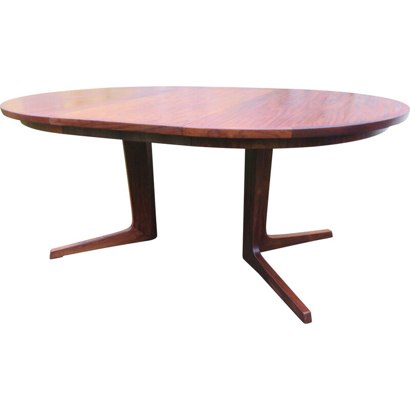 Round extendable Danish table in rosewood - 1960s