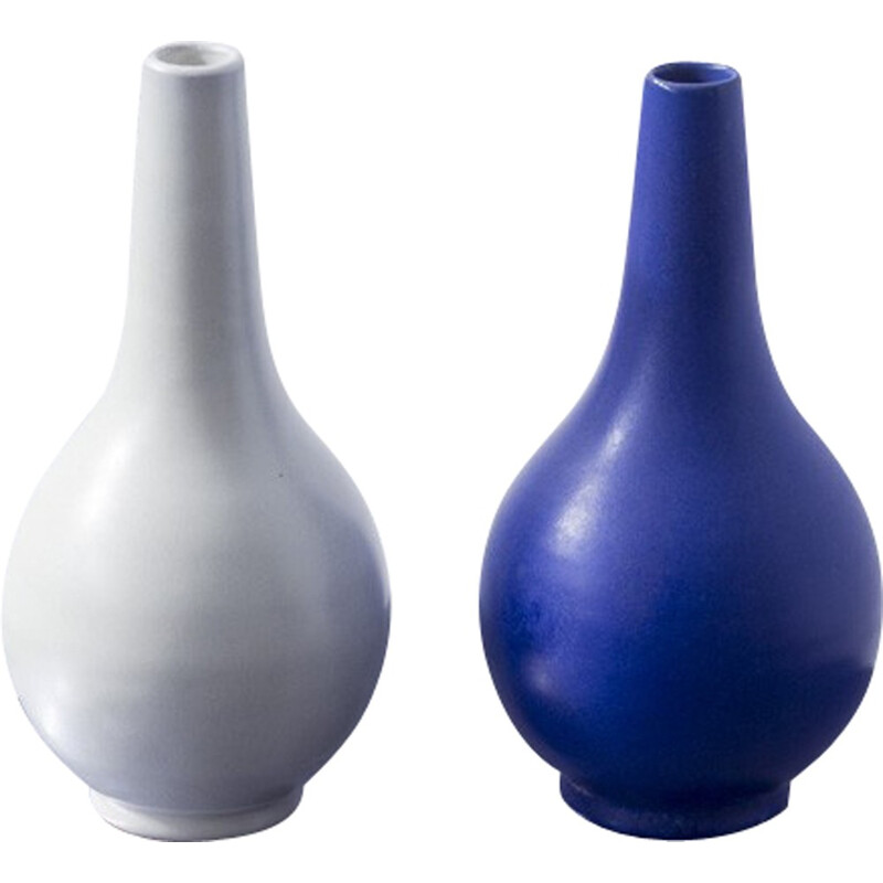 Paire de vases en forme de goutte Upsala Ekeby, Vicke LINDSTRAND - 1940