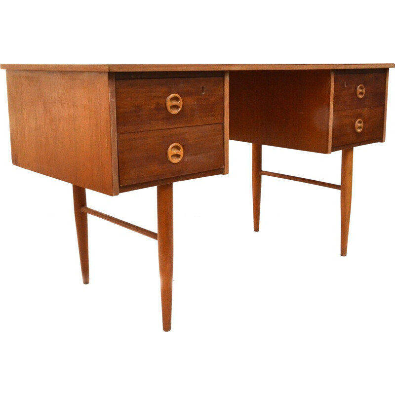 Small mid-century desk in oak - 1960s