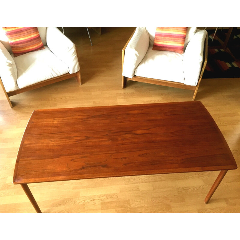 Scandinavian coffee table in teak, Ole WANSCHER - 1970