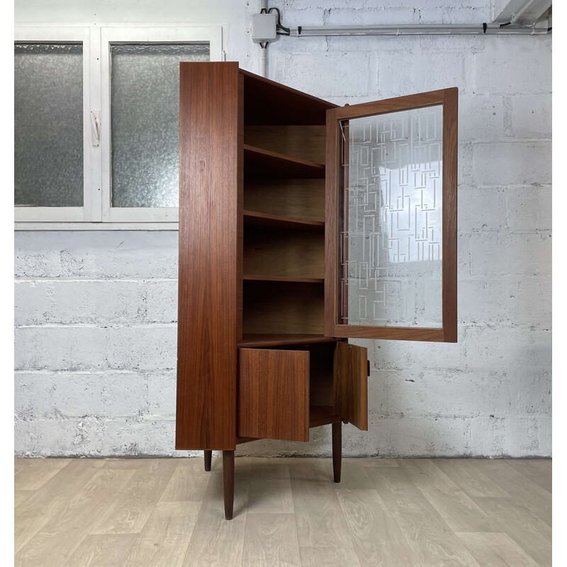 Armário Vintage Scandinavian teak corner cabinet, Dinamarca 1960