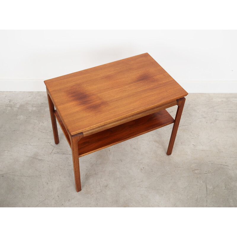 Vintage teak veneer coffee table, Denmark 1970s