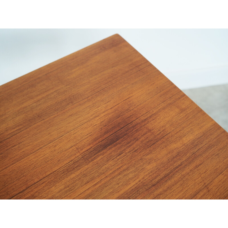 Vintage teak veneer coffee table, Denmark 1970s