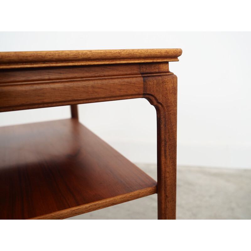 Vintage teak veneer coffee table, Denmark 1970s