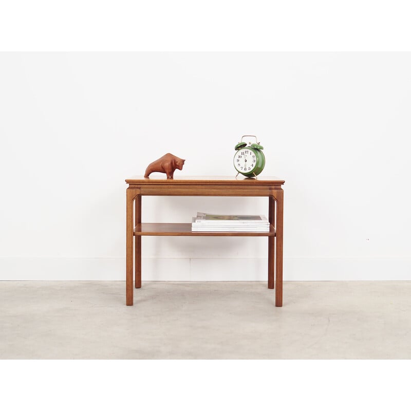 Vintage teak veneer coffee table, Denmark 1970s