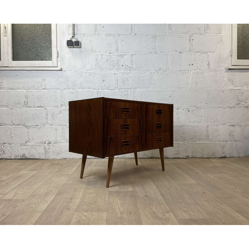 Scandinavian vintage rosewood chest of drawers by Th Juul, 1960