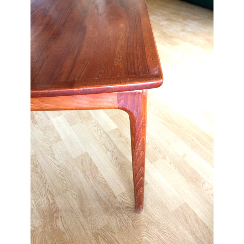 Scandinavian coffee table in teak, Ole WANSCHER - 1970