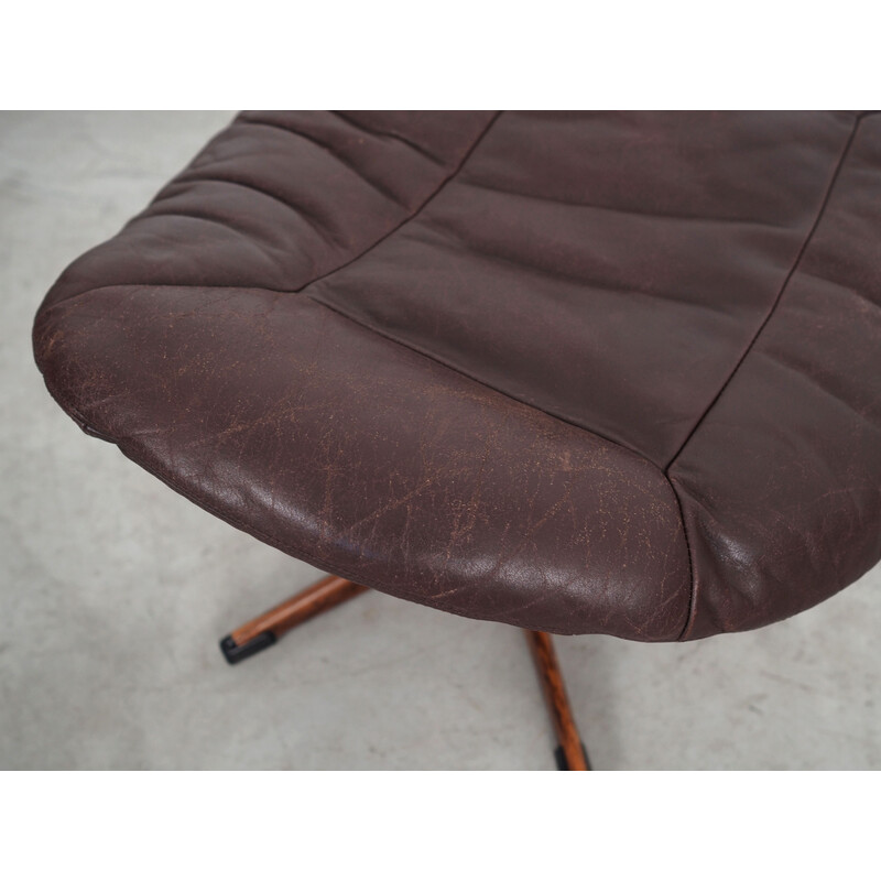 Leather vintage footrest by H.W. Klein, 1960s