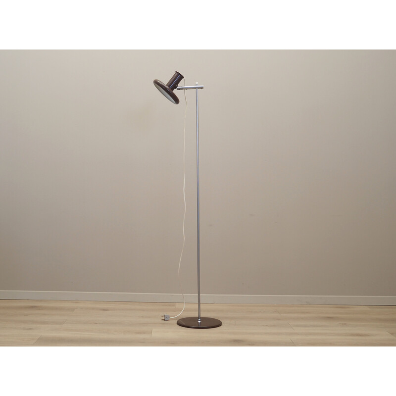 Vintage silver and bronze floor lamp by Hans Due for Fog and Morup, 1960s