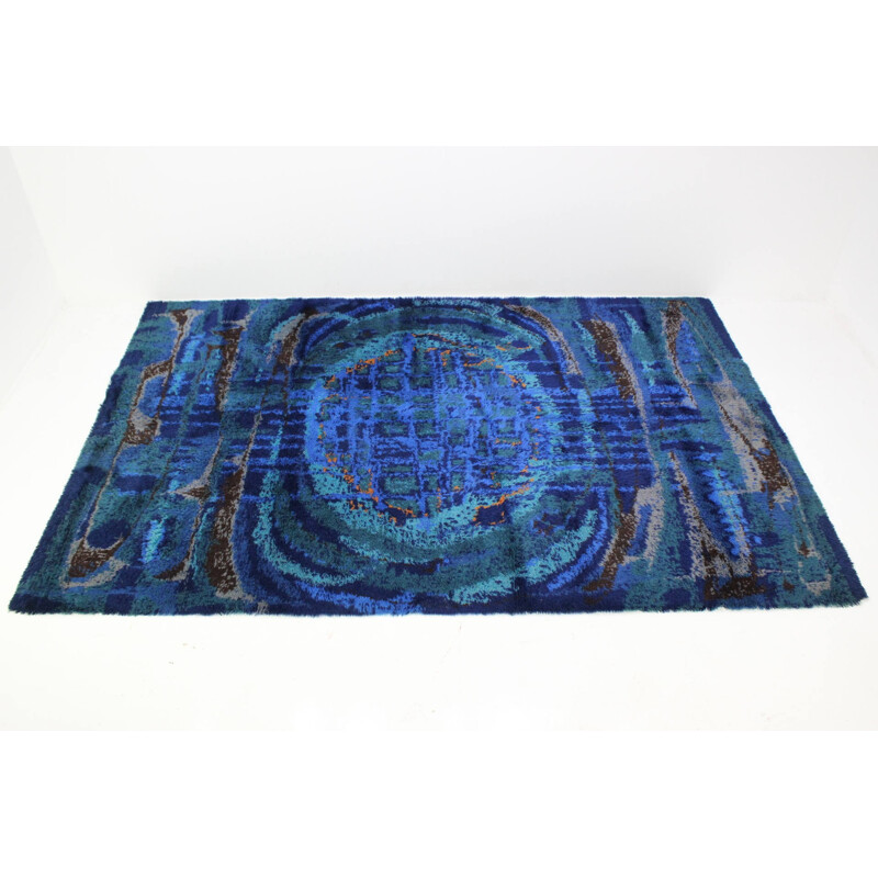 Grand tapis Desso en laine style abstrait - 1970