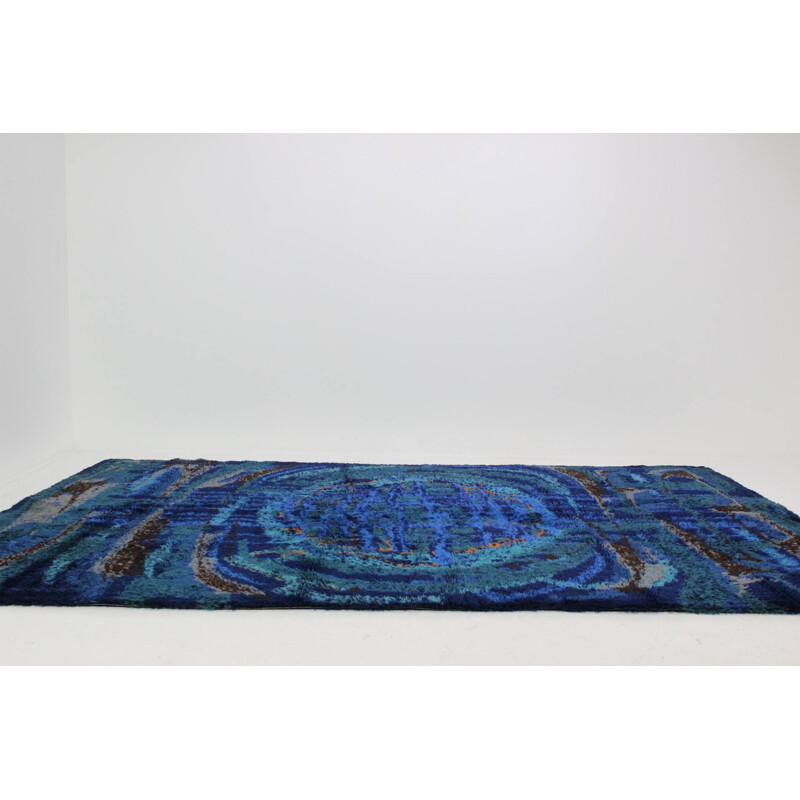 Grand tapis Desso en laine style abstrait - 1970