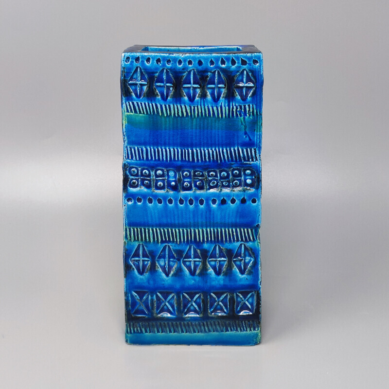 Vintage Vase "Blue Rimini Collection" von Aldo Londi für Bitossi, 1960