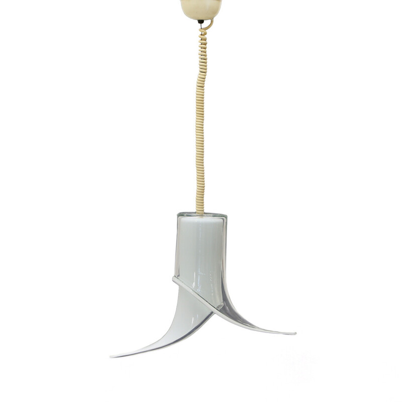 Fiore 38" vintage hanglamp in Murano glas van Renato Toso voor Leucos, 1970