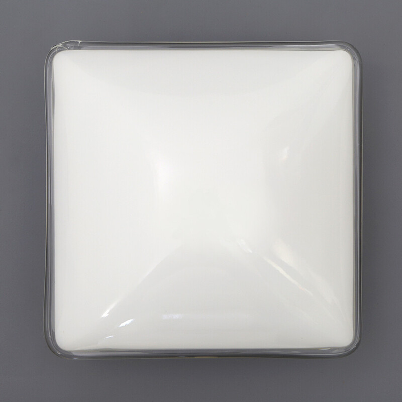 Viereckige Wandleuchte aus weißem Glas von Roberto Toso und Renato Pamio für Leucos, 1980er Jahre