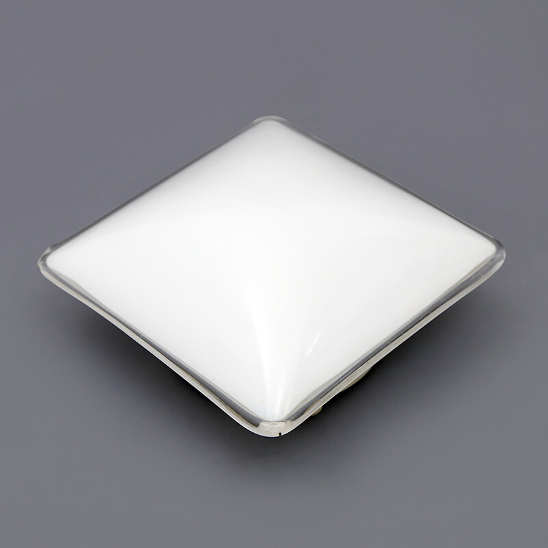 Vintage square white glass wall lamp by Roberto Toso and Renato Pamio for Leucos, 1980s