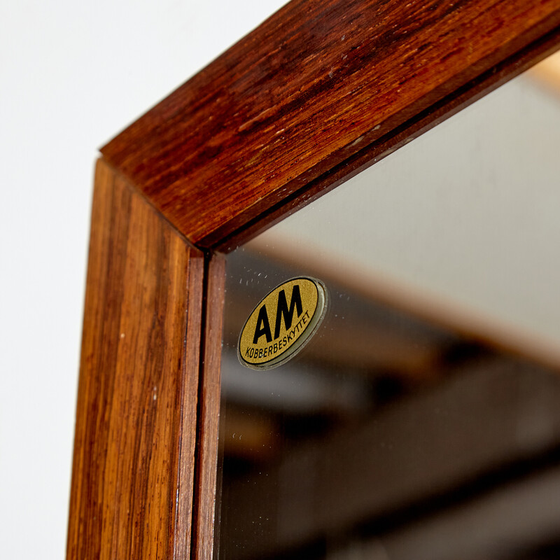 Vintage rosewood framed mirror, Denmark