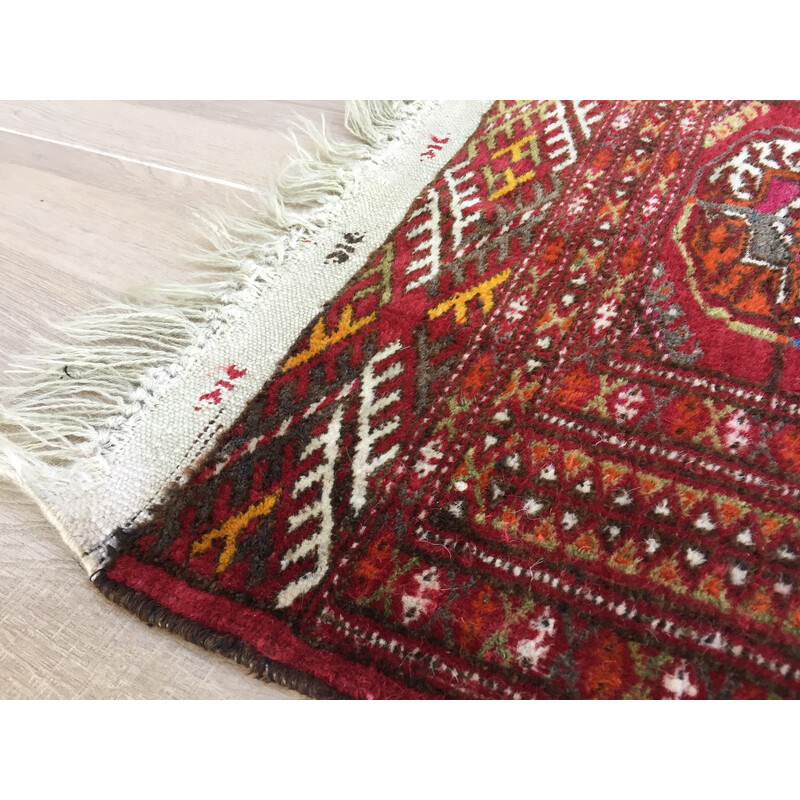 Tapete afegão de cor vintage em pura lã