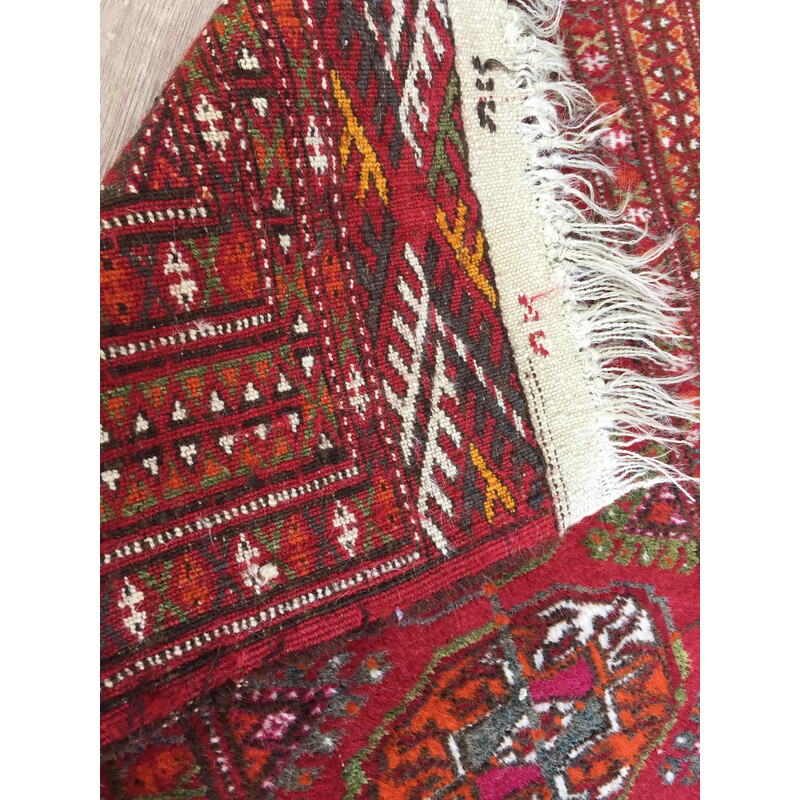 Bunter afghanischer Vintage-Teppich aus reiner Wolle