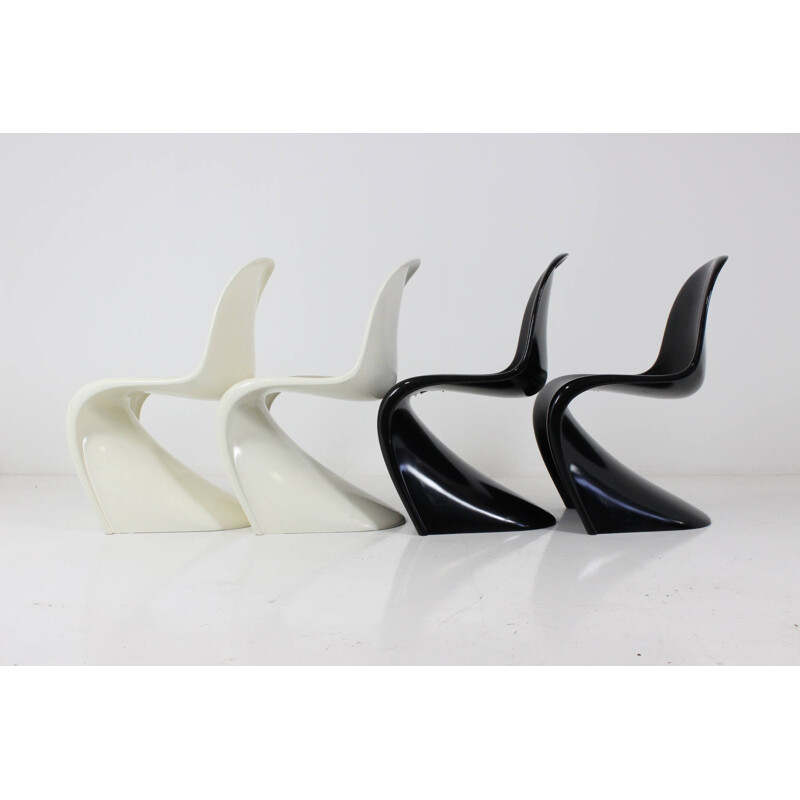 Set of four "Panton chairs", Verner PANTON - 1980s