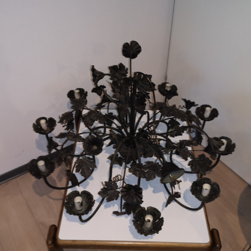 Lámpara vintage de 10 luces de Hans Kogl, 1960-1970